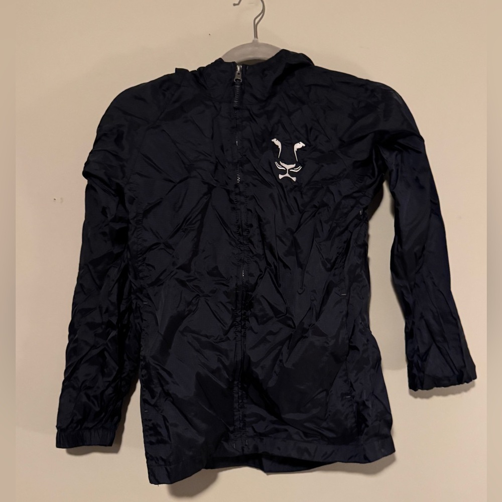 GUC Lands' End Kids Dark Blue Raincoat with Cat Face Embroidery - Packable